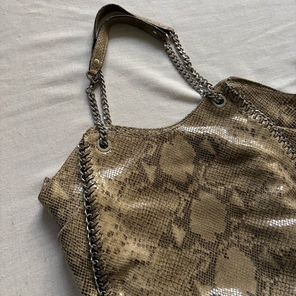 Michael Kors Jet Set Chain Faux Snakeskin Shoulder Tote - Picture 2 of 11